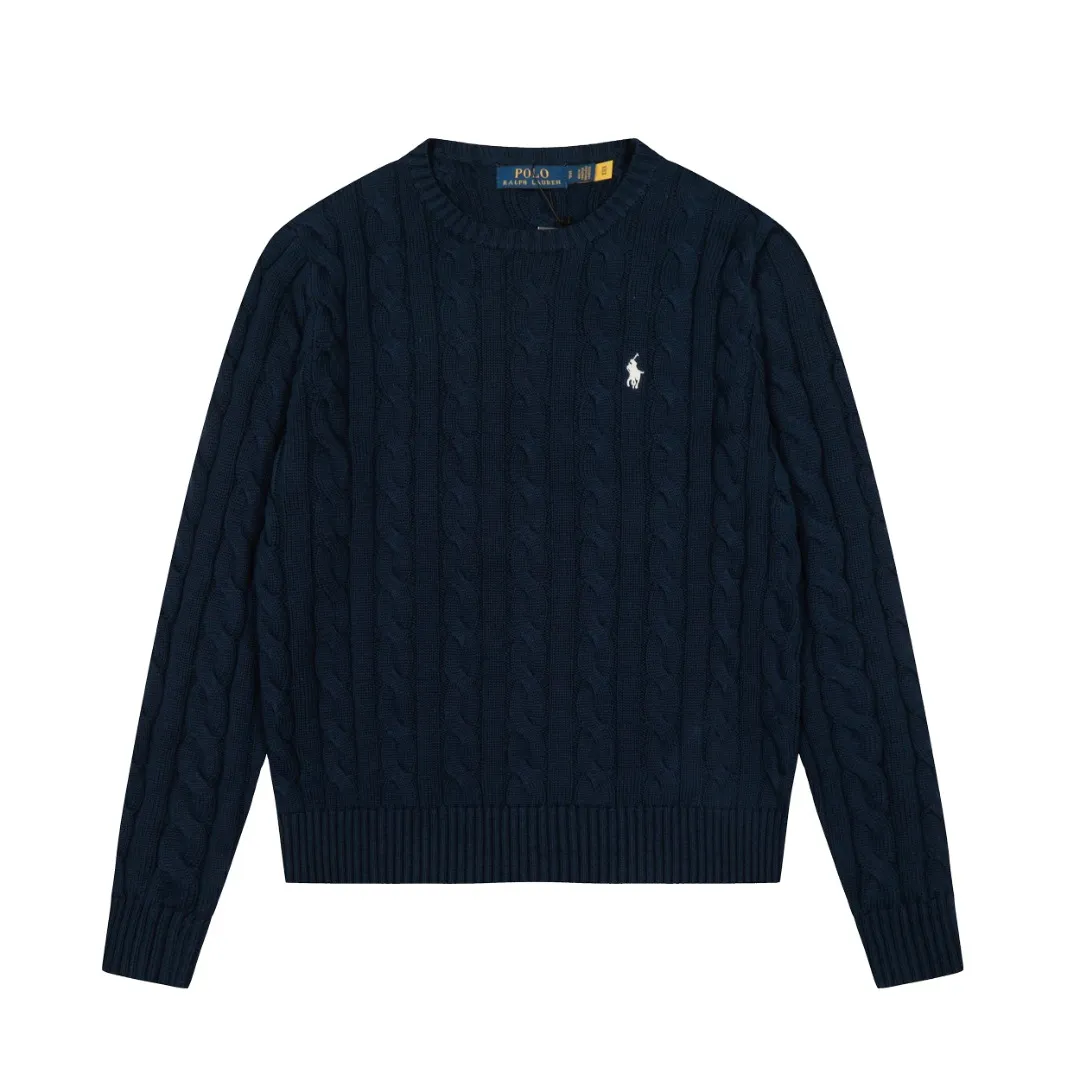P220 Top quality" Style number: DS012# (not off the shelves all year round) [Ralph Lauren round neck solid color pony embroidered logo twist knitted sweater] ✅Ralph Lauren Ralph Lauren classic basic versatile unisex knitted pullover round neck sweater ✅Main supplier platform live broadcast Wholesale entity Replenish when out of stock Not off the shelf ✅ZP quality 1:1 version Scan the code to enter the GF website Counter quality ✅Detailed quality is the only one in Guangzhou Imported quality cotton yarn, focusing on high-end, cost-effective, good quality needless to say ✅The version is restored to the original order, the maximum size can be worn up to 190 pounds, loose, comfortable and stress-free ✅The upper body is simple and easy to match, ootd must-have style, good-looking clothes are never picky, a must-have in couples' wardrobes.